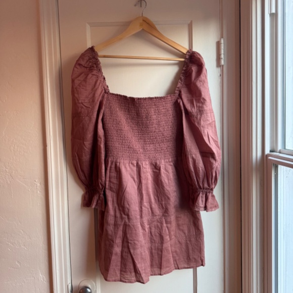 Reformation Cotton Dunes Dress in Praline 8 - Picture 2 of 3